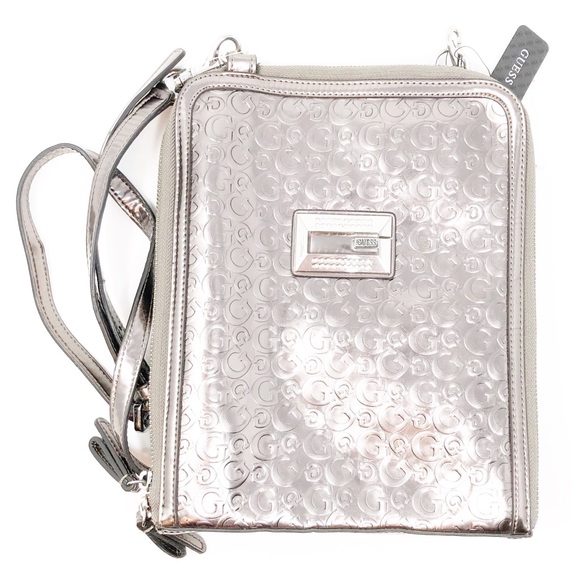 Guess Handbags - NWT Guess Tess Metallic Logo Crossbody Purse✨